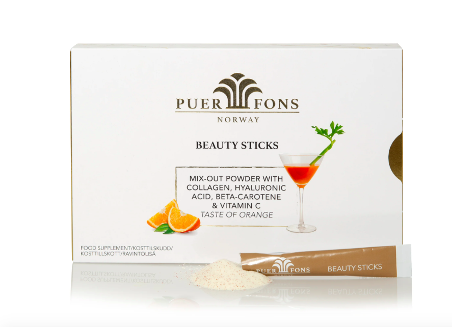 Puer Fons Beauty Sticks - Kollageeni - Beetakaroteeni - Hyaluronihappo 30 annospussia