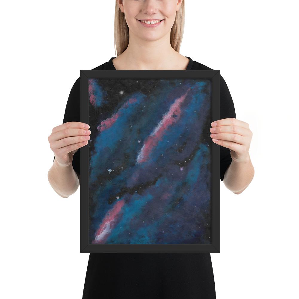 Galaksi kehystetty taulu Taiteilija Malou - ArtStudio Malou Musta leppäpuu 12×16 lahjaideat ja lahjaideoita lahjashop