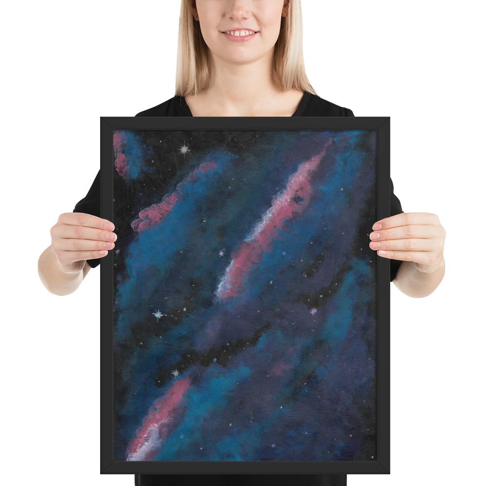 Galaksi kehystetty taulu Taiteilija Malou - ArtStudio Malou Musta leppäpuu 16×20 lahjaideat ja lahjaideoita lahjashop