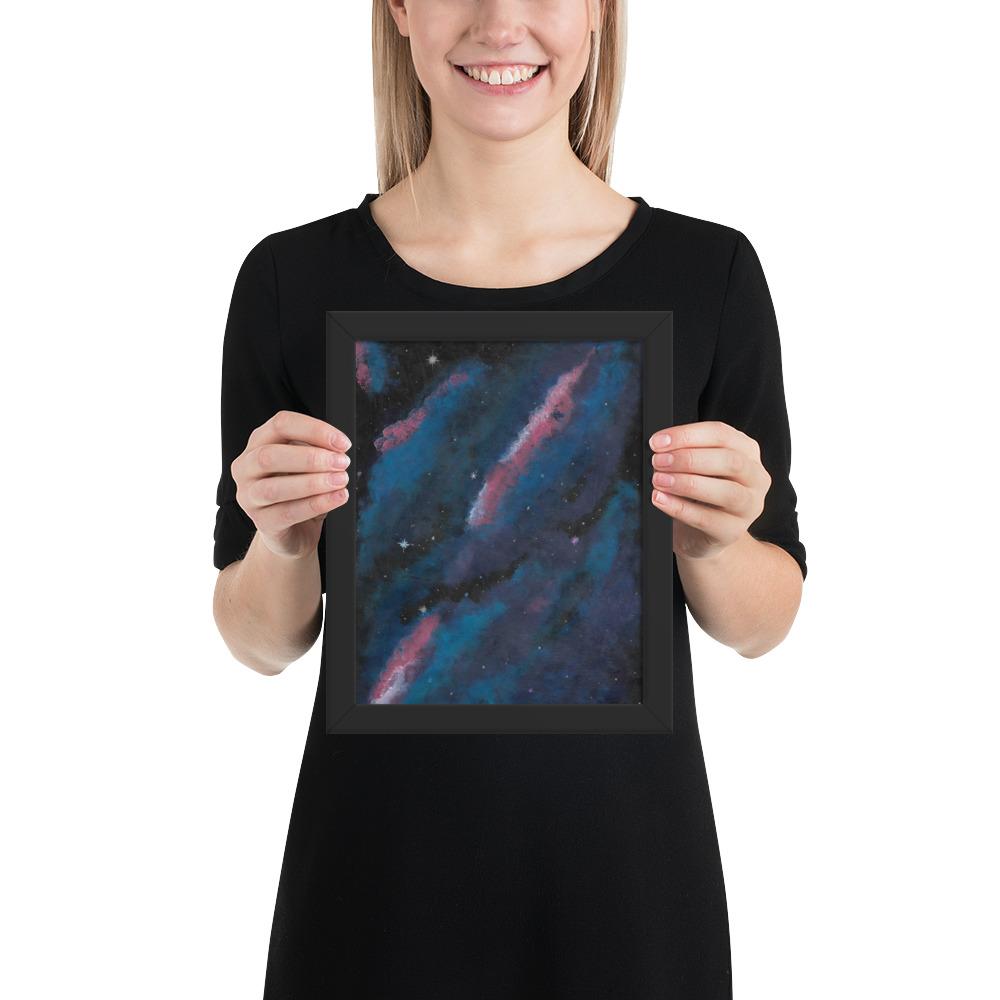 Galaksi kehystetty taulu Taiteilija Malou - ArtStudio Malou Musta leppäpuu 8×10 lahjaideat ja lahjaideoita lahjashop