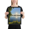 Ilta-aurinko ja loppukesän järvi Taiteilija Malou - ArtStudio Malou Musta leppäpuu 12×16 lahjaideat ja lahjaideoita lahjashop