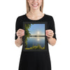 Ilta-aurinko ja loppukesän järvi Taiteilija Malou - ArtStudio Malou Musta leppäpuu 8×10 lahjaideat ja lahjaideoita lahjashop