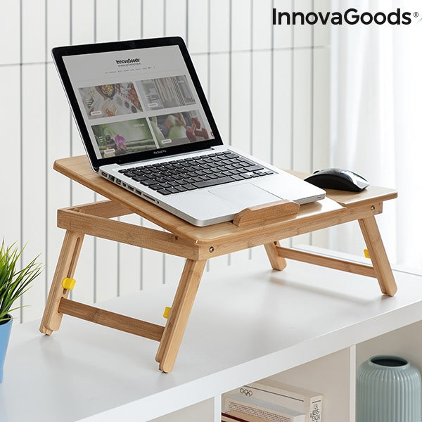 InnovaGoods Taitettava Bambupöytä - pöytä läppärille