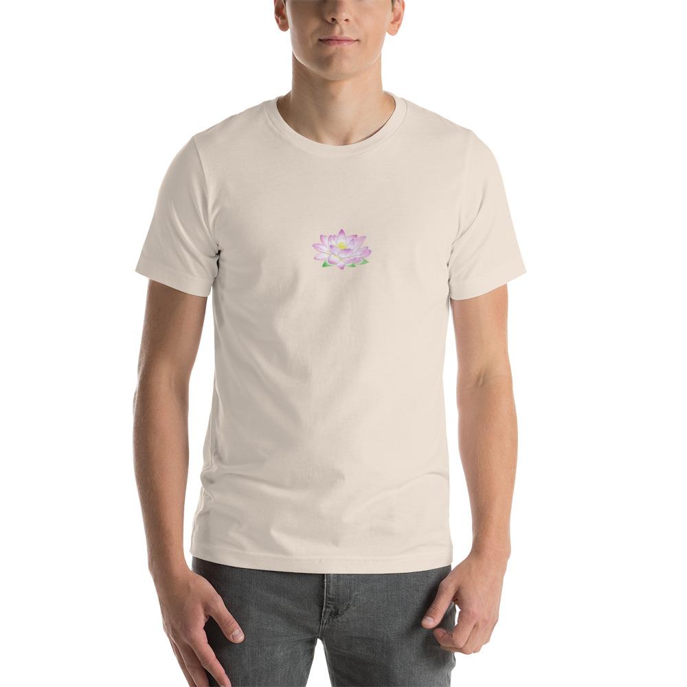 Lyhythihainen Unisex T-paita Lootus Taiteilija Malou - ArtStudio Malou Soft Cream S lahjaideat ja lahjaideoita lahjashop
