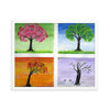Neljä vuodenaikaa ja kirsikkapuu kehystetty taulu Taiteilija Malou - ArtStudio Malou Valkoiset leppäkehykset 16×20 lahjaideat ja lahjaideoita lahjashop