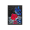 Ruusu ja Perhonen kehystetty taulu Taiteilija Malou - ArtStudio Malou Musta leppäpuu 12×16 lahjaideat ja lahjaideoita lahjashop