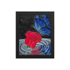 Ruusu ja Perhonen kehystetty taulu Taiteilija Malou - ArtStudio Malou Musta leppäpuu 8×10 lahjaideat ja lahjaideoita lahjashop