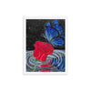 Ruusu ja Perhonen kehystetty taulu Taiteilija Malou - ArtStudio Malou Valkoinen leppäpuu 12×16 lahjaideat ja lahjaideoita lahjashop