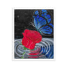 Ruusu ja Perhonen kehystetty taulu Taiteilija Malou - ArtStudio Malou Valkoinen leppäpuu 16×20 lahjaideat ja lahjaideoita lahjashop