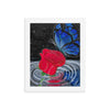 Ruusu ja Perhonen kehystetty taulu Taiteilija Malou - ArtStudio Malou Valkoinen leppäpuu 8×10 lahjaideat ja lahjaideoita lahjashop