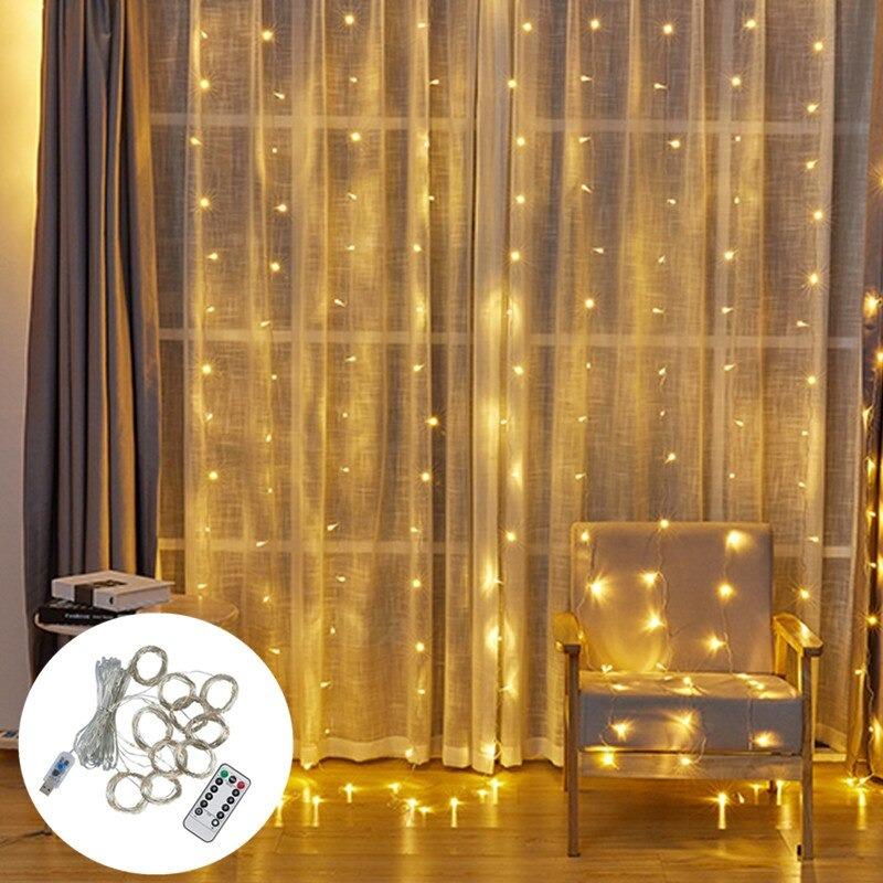 Star LED-Valoverho Lahjakauppa LahjaShop.com SuperStore - Parhaat lahjat 3M x 2M 200 LED Lämmin valkoinen (tuotekuvissa tämä) lahjaideat ja lahjaideoita lahjashop