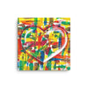 Taiteilijan luoma Sydän ja Abstrakti Canvas-taulu Taiteilija Malou - ArtStudio Malou 16×16 lahjaideat ja lahjaideoita lahjashop