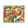 Taiteilijan luoma Sydän ja Abstrakti Canvas-taulu Taiteilija Malou - ArtStudio Malou 16×20 lahjaideat ja lahjaideoita lahjashop