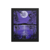 Lataa kuva Galleria-katseluun, Täysikuu ja violetti järvi kehystetty taulu Taiteilija Malou - ArtStudio Malou 8×10 lahjaideat ja lahjaideoita lahjashop