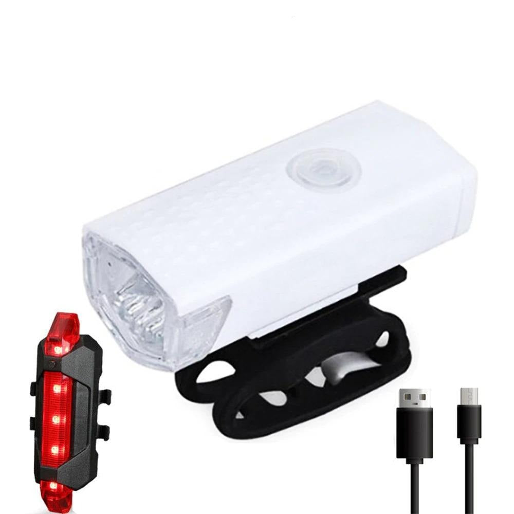 USB-ladattava Pyörän valot: etuvalo ja takavalo polkupyörään Lahjakauppa LahjaShop.com SuperStore - Parhaat lahjat Valkoinen etuvalo ja punainen takavalo lahjaideat ja lahjaideoita lahjashop